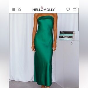 Hello Molly Emerald Green Strapless Dress